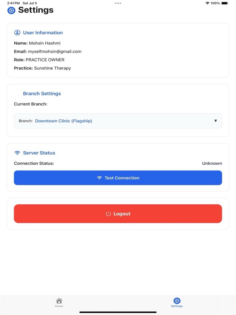 Attendance app settings screen